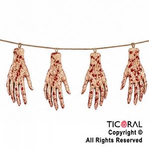 GUIRNALDA HALLOWEEN MANOS CON SANGRE (U2603-017)